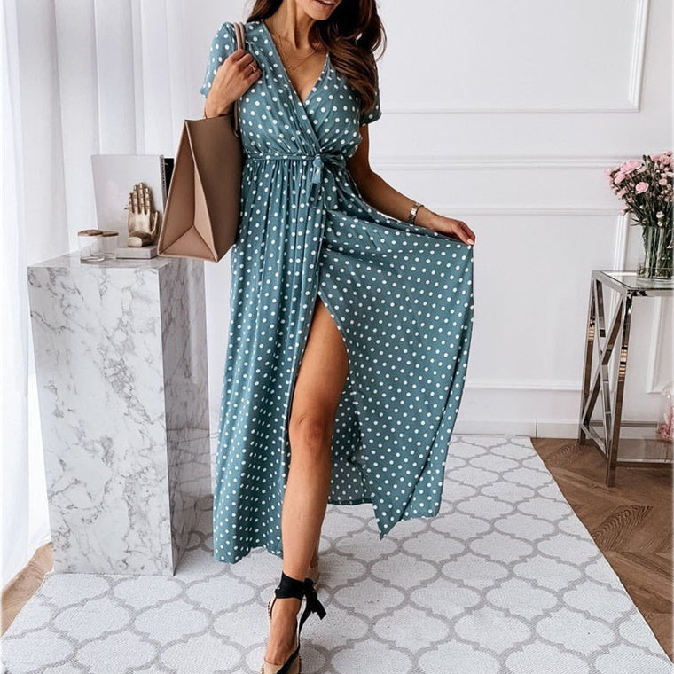 Stéphanie - Robe Maxi d'Été Élégante
