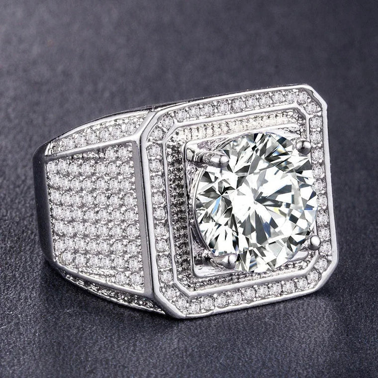 Bague pavée noire