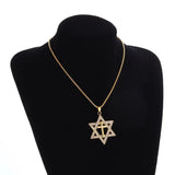 Collier étoile de david or et diamant — Doumira