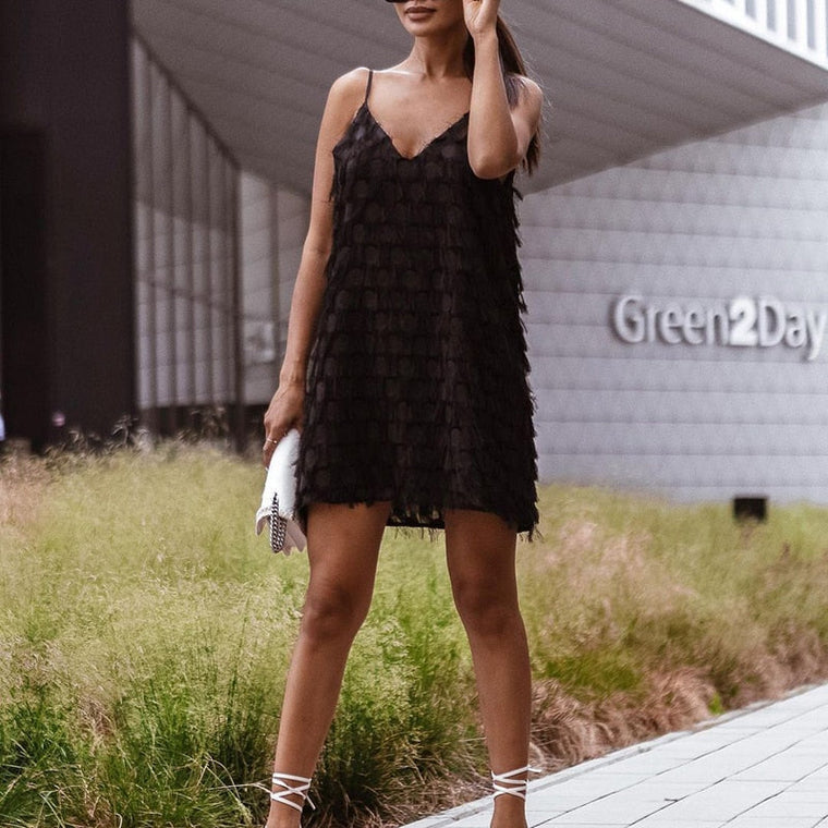 Delphine - Robe Franges D'Été Chic