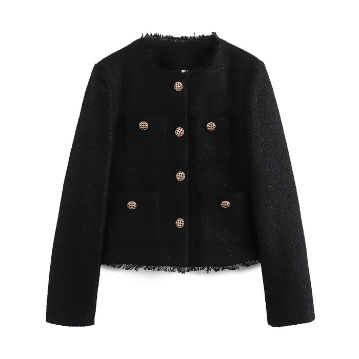 Anaïs – Manteau En Tweed Au Design Moderne, Chic Et Original