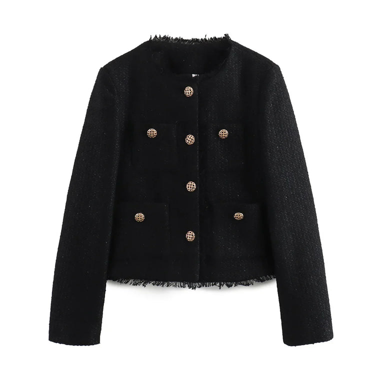 Anaïs – Manteau En Tweed Au Design Moderne, Chic Et Original