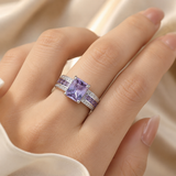 Bague en argent avec améthyste — Doumira