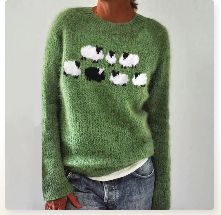 Elina - Pull automne vintage femme