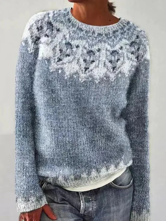 Elina - Pull automne vintage femme