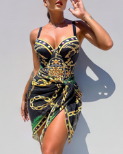 Valérie - Maillot Une Pièce Baroque Avec Paréo