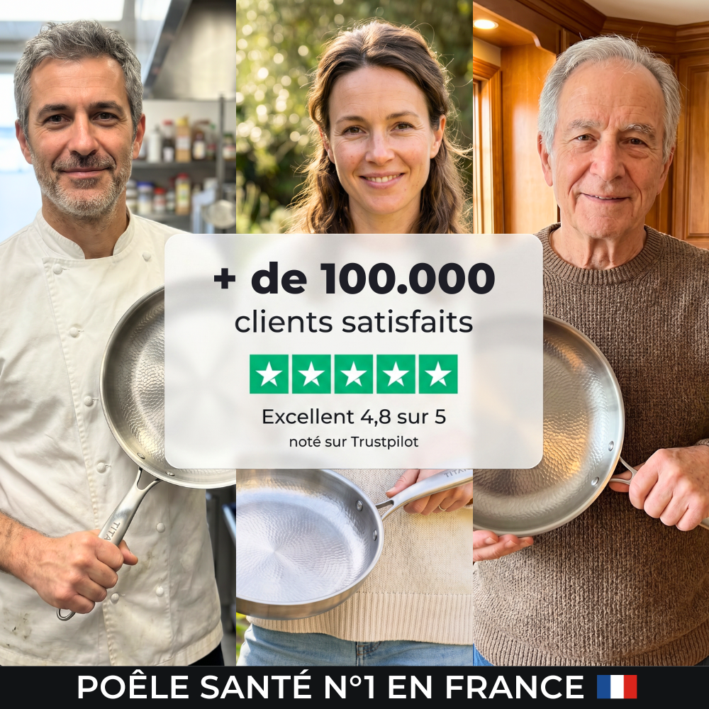 Poêle Titanox™ en titane pur, sans PFAS