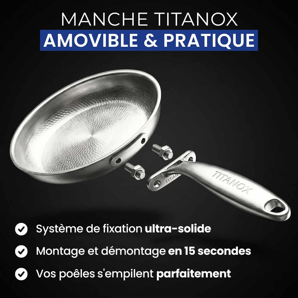 Poêle Titanox™ en titane pur, sans PFAS