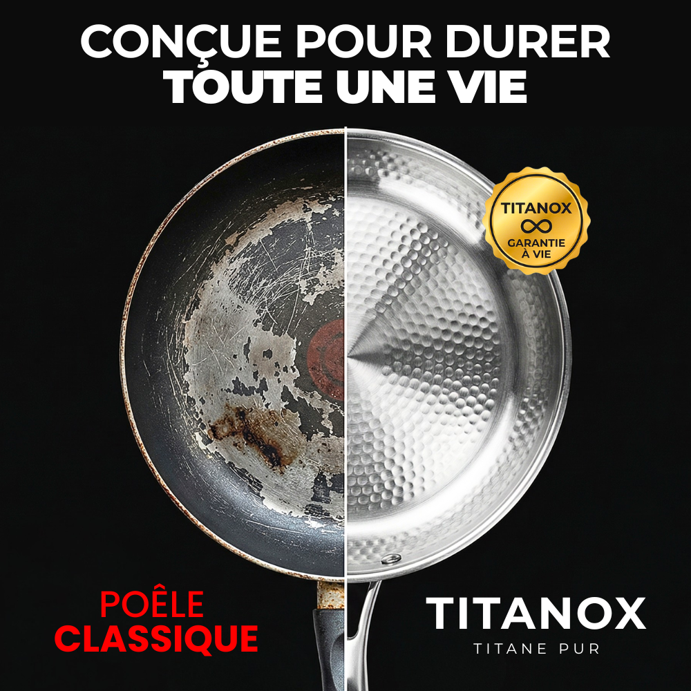 Poêle Titanox™ en titane pur, sans PFAS