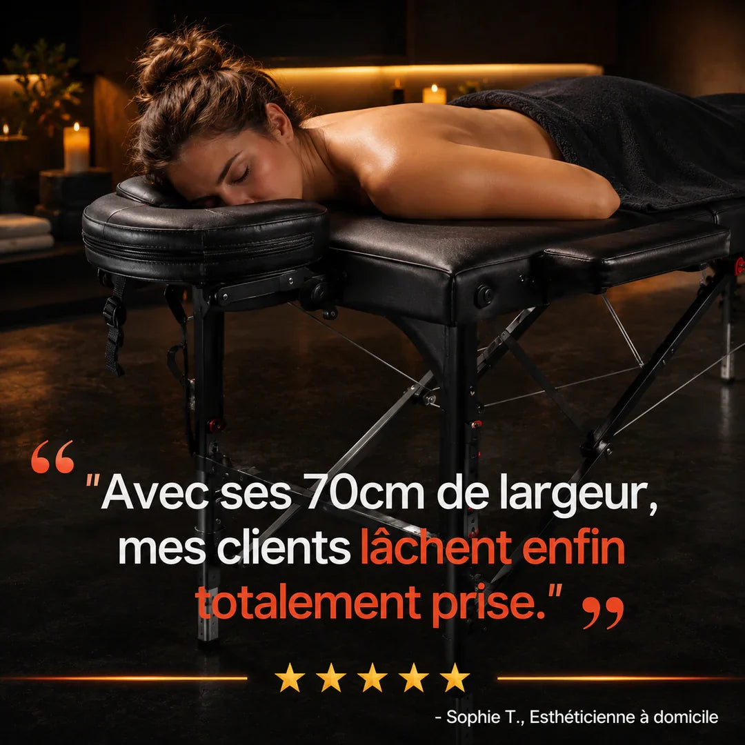 Table de massage pliante réglable 185 × 70 cm