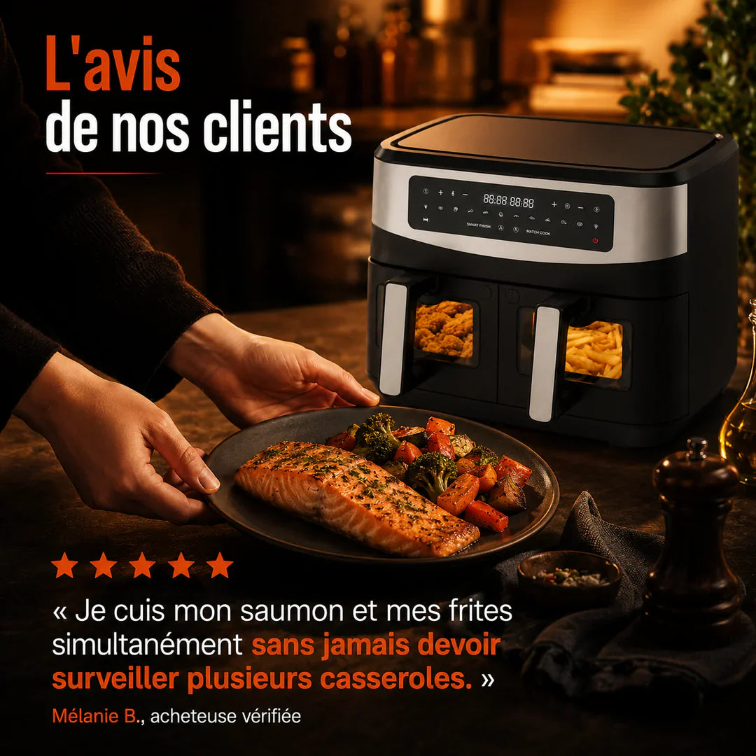 AirFry Duo™ – Air fryer double tiroir 9 L