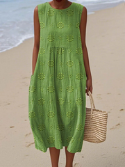 Sophie - Robe Lin Fluide Imprimée