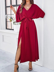 Julie - Robe Maxi Satinée Chic Femme