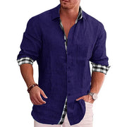Fabien - Chemise en Lin Élégante Manches Longues Homme