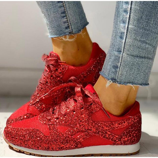 Vérène - Sneakers Scintillantes Avec Effet Pailleté Chic