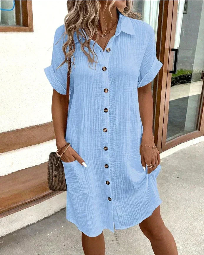 Léa - Robe Chemise Légère D'Été