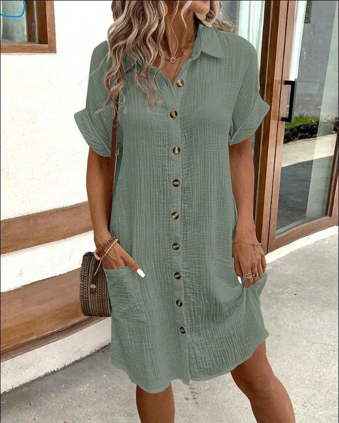 Léa - Robe Chemise Légère D'Été