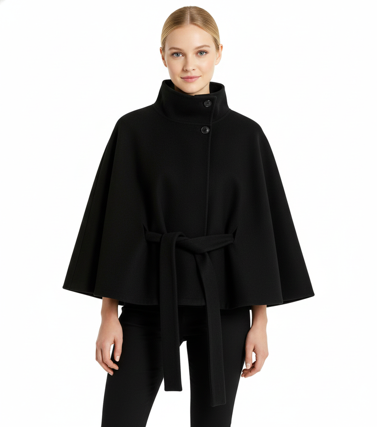 Sofia – Manteau laine femme à col élégant