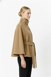 Sofia – Manteau laine femme à col élégant