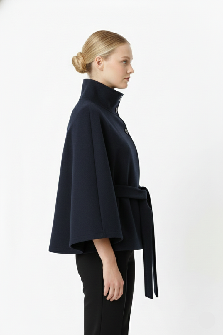 Sofia – Manteau laine femme à col élégant