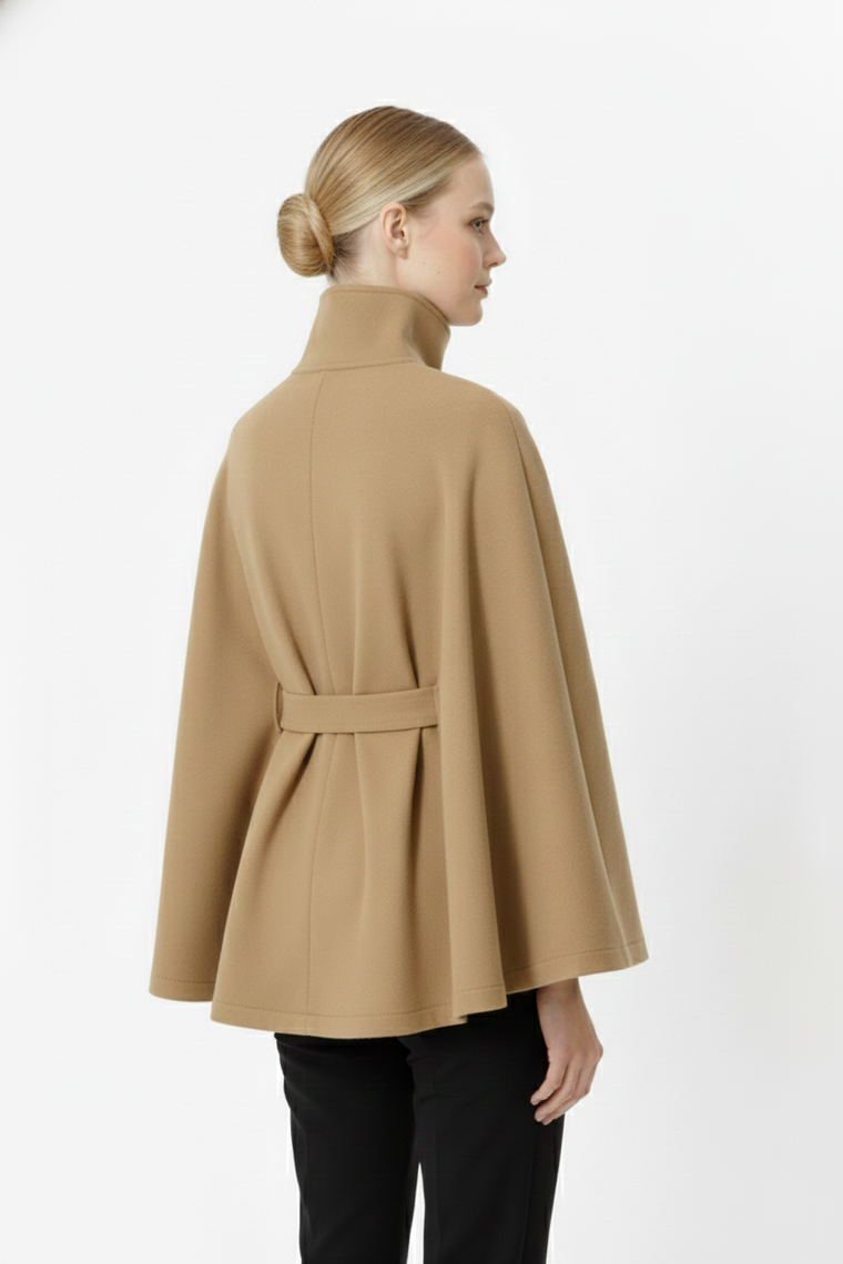 Sofia – Manteau laine femme à col élégant