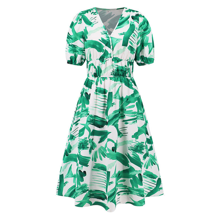Caroline - Belle Robe d'Été Fleurie