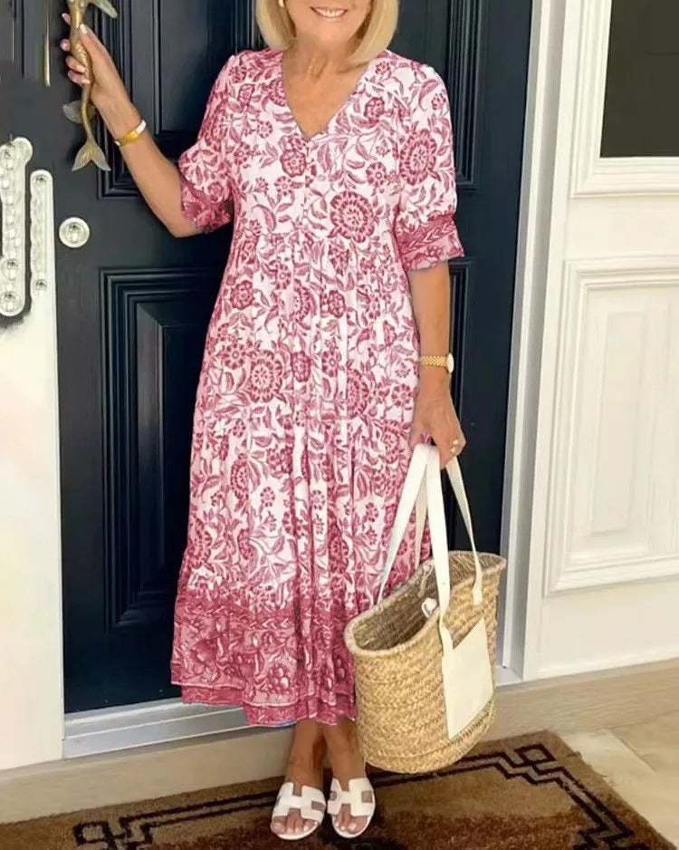 Gaëlle - Robe Bohème Femme Fleurie