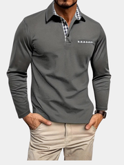 Louisette – Polo homme manches longues ajusté