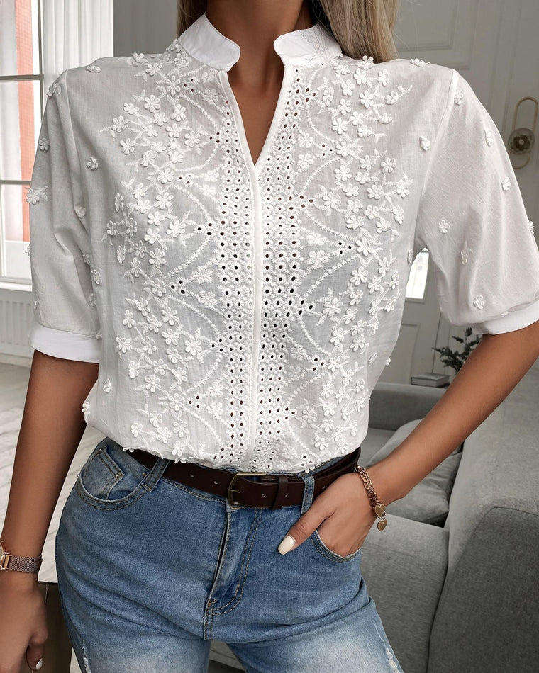 Béatrice - Blouse Dentelle Élégante Femme