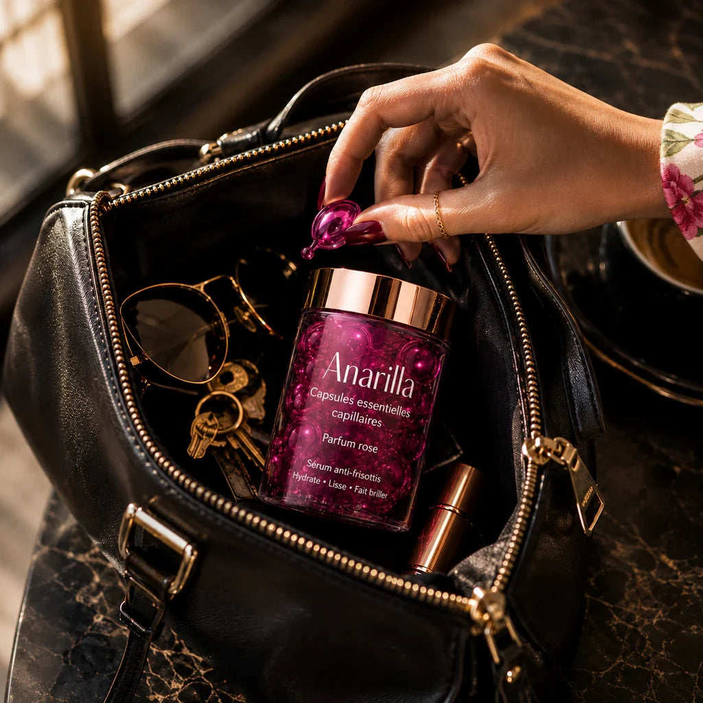 Sérum anti-frisottis en capsules à l’essence de rose