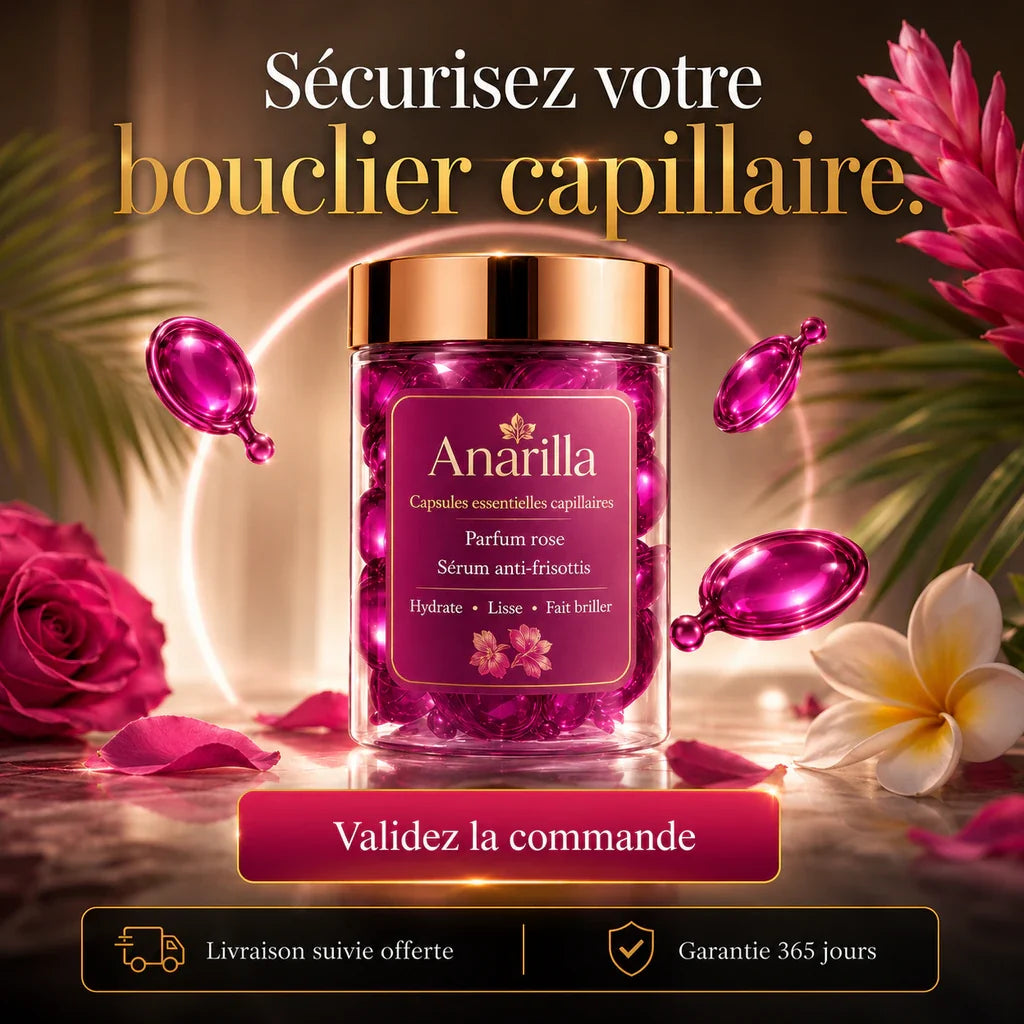 Sérum anti-frisottis en capsules à l’essence de rose
