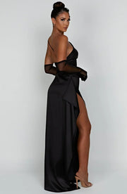 Delphine - Robe Satinée De Soirée