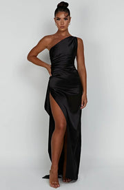 Delphine - Robe Satinée De Soirée