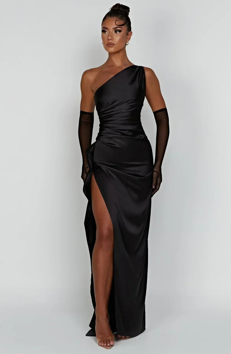 Delphine - Robe Satinée De Soirée