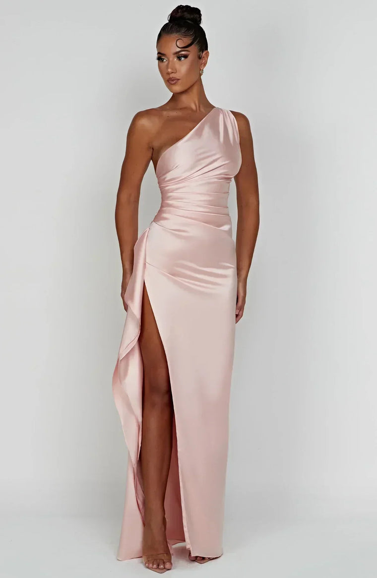 Delphine - Robe Satinée De Soirée