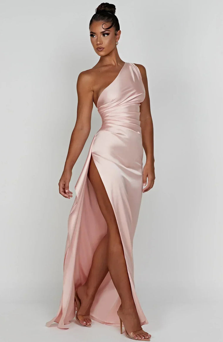 Delphine - Robe Satinée De Soirée