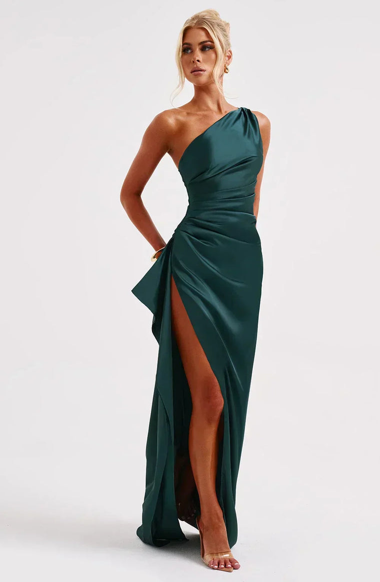 Delphine - Robe Satinée De Soirée