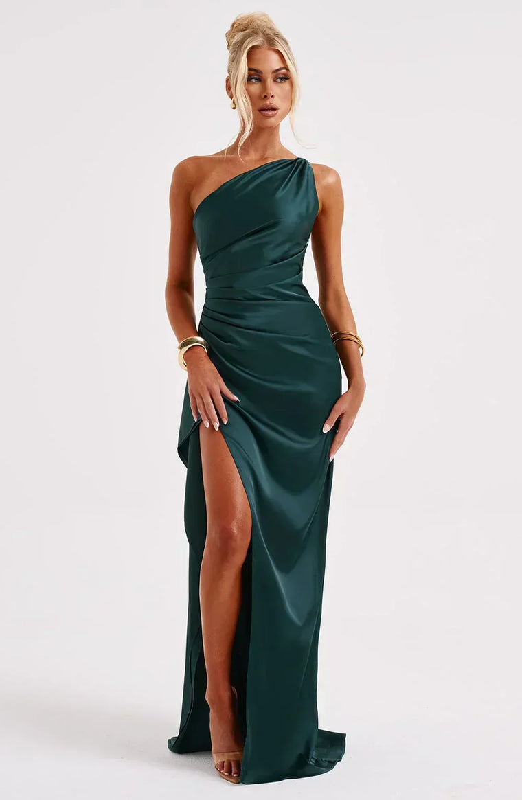 Delphine - Robe Satinée De Soirée