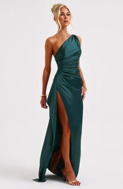 Delphine - Robe Satinée De Soirée