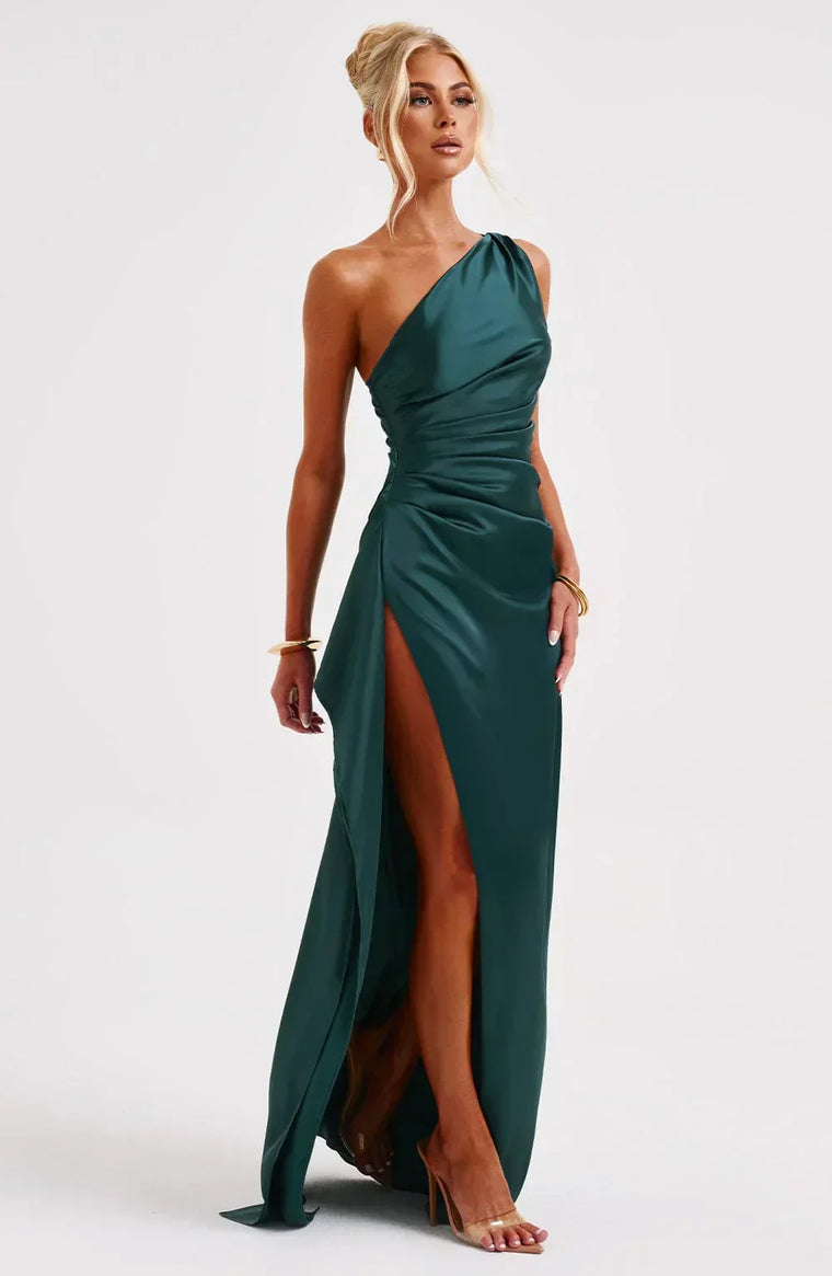 Delphine - Robe Satinée De Soirée