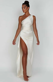 Delphine - Robe Satinée De Soirée