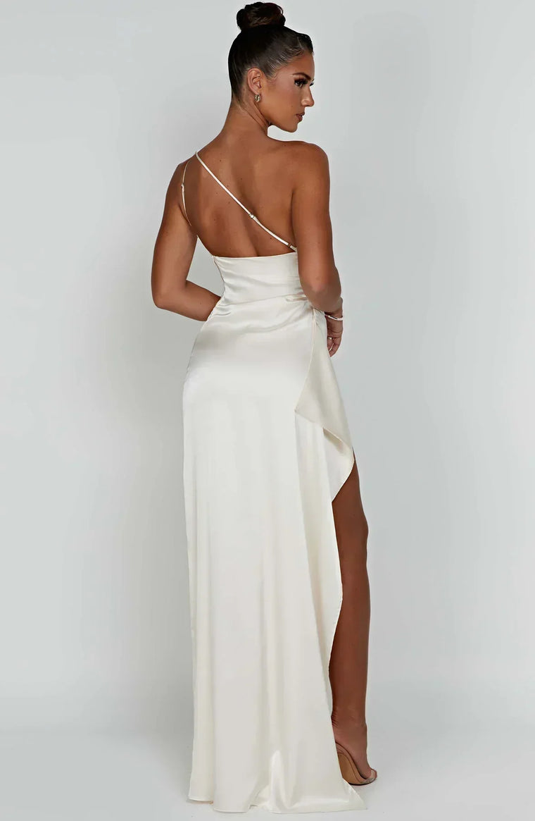 Delphine - Robe Satinée De Soirée