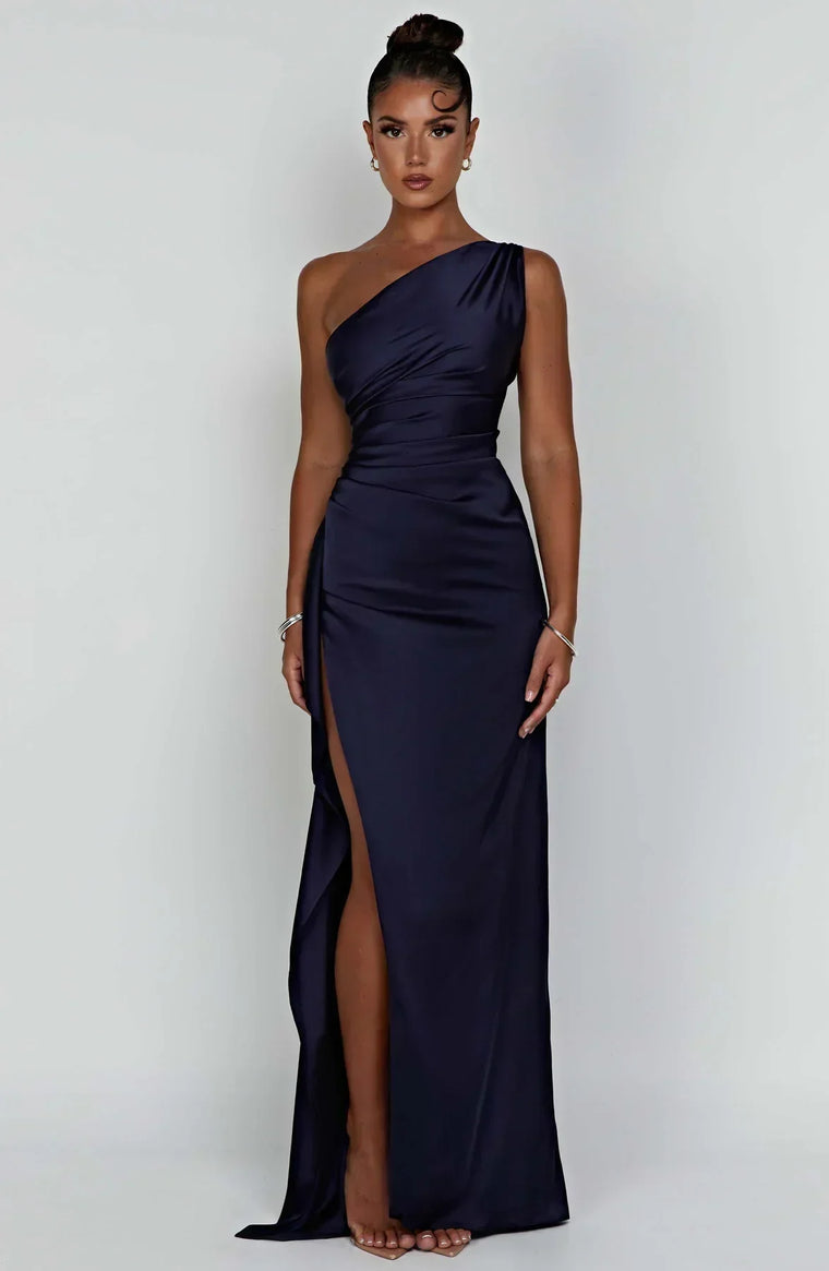 Delphine - Robe Satinée De Soirée