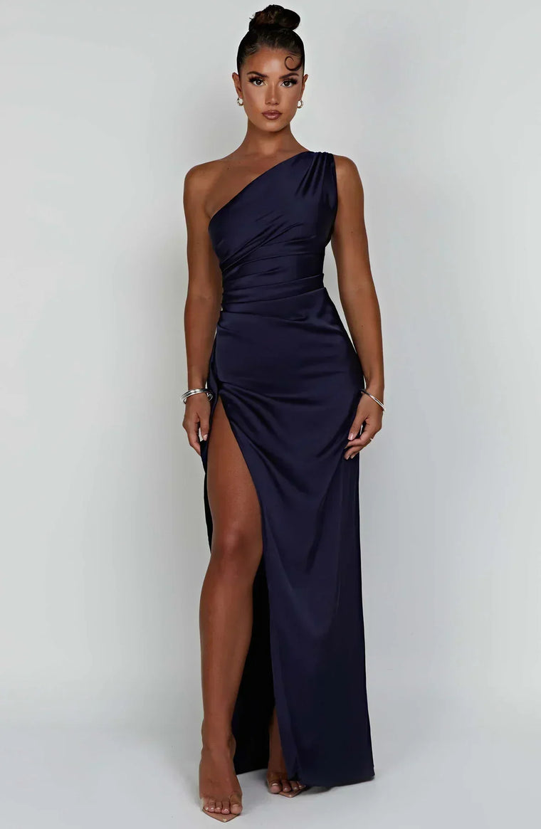 Delphine - Robe Satinée De Soirée
