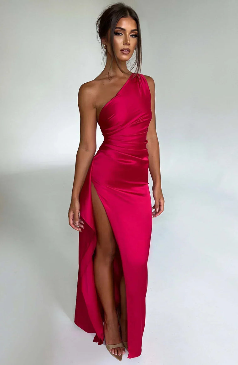 Delphine - Robe Satinée De Soirée