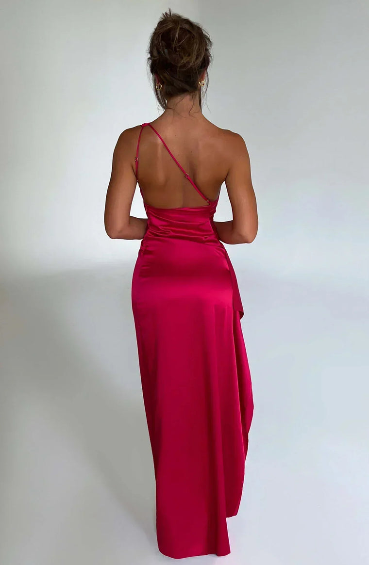 Delphine - Robe Satinée De Soirée