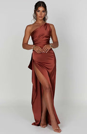 Delphine - Robe Satinée De Soirée