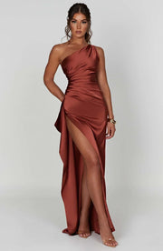 Delphine - Robe Satinée De Soirée