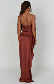 Delphine - Robe Satinée De Soirée