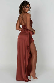 Delphine - Robe Satinée De Soirée